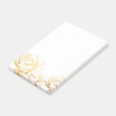 カスタムバックグラウンドヴィンテージバラフローラフェイク金ゴールド ポストイット (アングル)