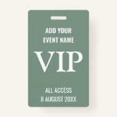 カスタムバックステージパスイベント音楽フェスティバルVIP バッジ (正面)