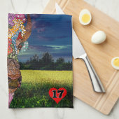 カスタムバッファローアメリカンバイソンキッチンタオル キッチンタオル (四つ折り)