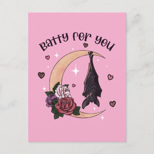 カスタムバティのためにあなたバロウィーンバレンタイン ポストカード (正面)
