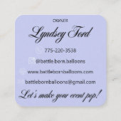 カスタムバトル生まれバン・ビジネス・カード スクエア名刺 (裏面)