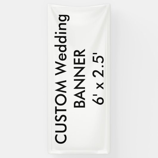 カスタムバナー6' x 2.5' 横断幕 (縦)
