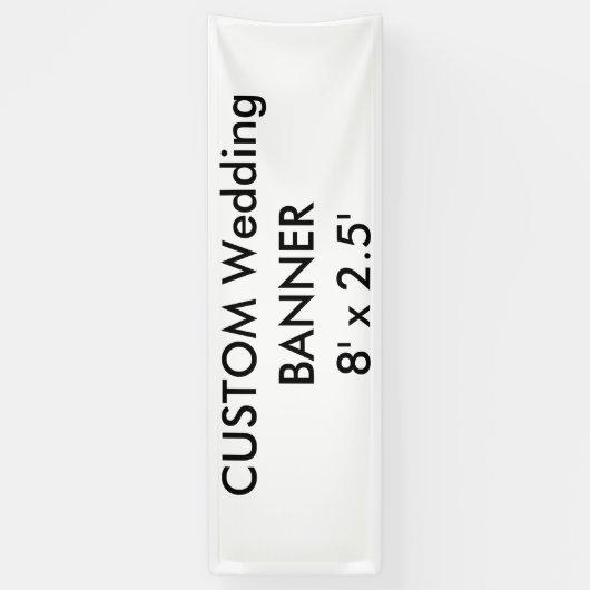 カスタムバナー8' x 2.5' 横断幕 (縦)