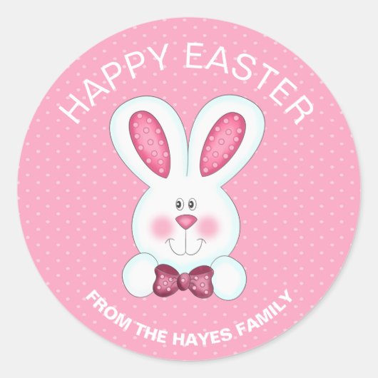 カスタムバニーラビットステッカー ラウンドシール (正面)