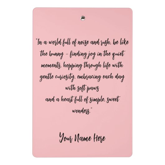 カスタムバニー ミニクリップボード (裏面)