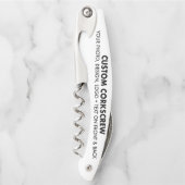 カスタムバパーソナライズされたルベキューウェイターコルクねじ ソムリエナイフ (正面)