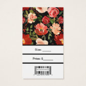 カスタムバラとバーコード価格ラベル (裏面)
