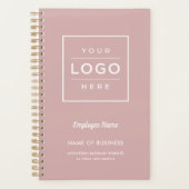 カスタムバラのロゴと従業員名 プランナー手帳 (正面)