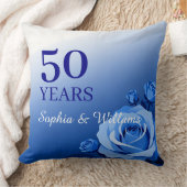 カスタムバラの記念の年と名前 クッション (ブランケット)