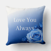 カスタムバラの記念の年と名前 クッション (裏面)