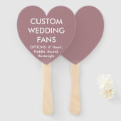 カスタムバラパーソナライズされたピンクハート結婚のファン ハンドファン (正面&裏面)