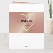 カスタムバラパーソナライズされた金ゴールド21thバースデーカード カード (裏面)