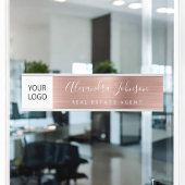 カスタムバラロゴエグゼクティブ金ゴールドピンクプロフェッショナル サインプレート