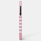 カスタムバラ赤面ピンク色のパタストライプーン Case-Mate iPhoneケース (裏面/左)