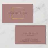 カスタムバラ金ゴールドエレガントプロフェッショナルテンプレート 名刺 (正面/裏面)