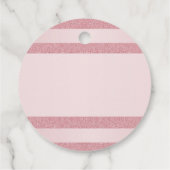 カスタムバラ金ゴールドグリッタールック空白のテンプレート フェイバータグ (裏面)