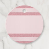 カスタムバラ金ゴールドグリッタールック空白のテンプレート フェイバータグ (正面)