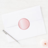 カスタムバラ金ゴールドグリッター空白のテンプレート追加文字 ラウンドシール (封筒)