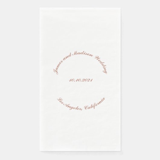 カスタムバラ金ゴールドスクリプト曲線名結婚の日付 (正面)