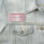 カスタムバラ金ゴールドモダンエレガントタイポグラフィスクリプト 名札 (インサイチュ)