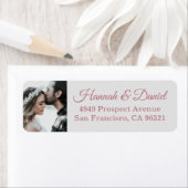 カスタムバラ金ゴールド写真結婚差出人住所 ラベル (インサイチュ)