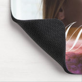 カスタムバラ金ゴールド水彩写真モノグラムの マウスパッド (コーナー)