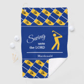 カスタムバルバドスクリスチャンの主へのスイング ゴルフタオル (インサイチュ)