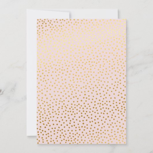 カスタムバルミツワー招待状淡い色のピンク金ゴールドレイチェル 招待状 (裏面)