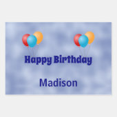 カスタムバルーンハッピーバースデー ラッピングペーパーシート (正面)