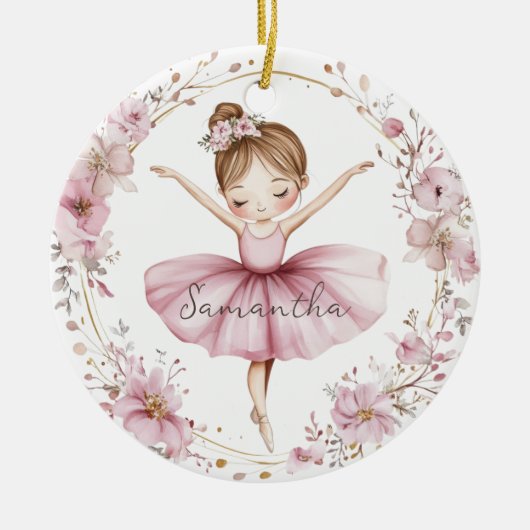 カスタムバレエダンサー セラミックオーナメント (正面)