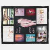 カスタムバレエ靴の写真 フリースブランケット (正面(横))