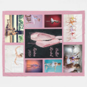 カスタムバレエ靴の写真 フリースブランケット (正面(横))