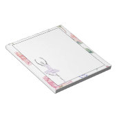 カスタムバレリナナターシャ |バラ水の色縁ど ノートパッド (アングル)