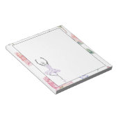 カスタムバレリナマヤ |バラ水の色縁ど ノートパッド (アングル)