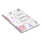 カスタムバレリーナ |バラ水彩ノートブ縁どックック ノートブック (右側)