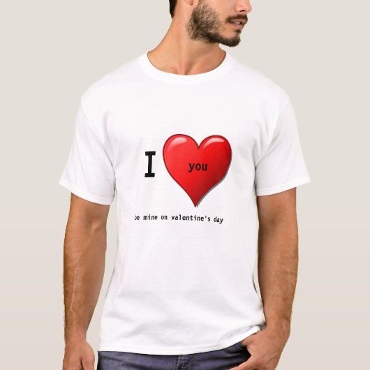 カスタムバレンタインがTシャツを愛 Tシャツ (正面)