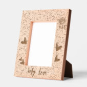 カスタムバレンタインのカップル木彫りフレーム レーザー彫刻フレーム (左)