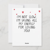 カスタムバレンタインのナマケモノ　愛してるよ、とろ〜くて楽しい シーズンカード (裏面)