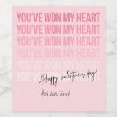 カスタムバレンタインのワインラベル ワインラベル (シングルラベル)