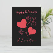 カスタムバレンタインカードミニマルモダンリストシック シーズンカード (スタンド正面)