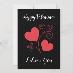 カスタムバレンタインカードミニマルモダンリストシック シーズンカード