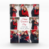 カスタムバレンタインデロマンチックなカップルのコラージュ フォトブロック (正面)