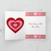 カスタムバレンタインデーのグリーティングカード シーズンカード (内部)