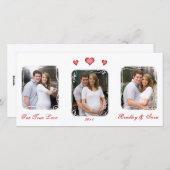 カスタムバレンタインデーのラブフォトカード シーズンカード (正面/裏面)