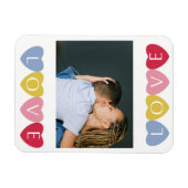 カスタムバレンタインデーのラブフォトコラージュ マグネット (横)