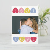 カスタムバレンタインデーのラブフォトコラージュ 招待状 (スタンド正面)
