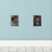 カスタムバレンタインデーのロマンチックなカップルの写真 (ウッドフロア)