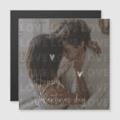 カスタムバレンタインデーのロマンチックなカップルの写真 (正面/裏面)