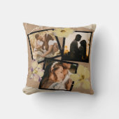 カスタムバレンタインデーのロマンチックなカップルの写真 クッション (正面)