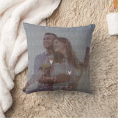 カスタムバレンタインデーのロマンチックなカップルの写真 クッション (ブランケット)